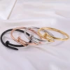 Titanium steel bracelet, nail stainless steel bracelet, women's high-end feel, exquisite and high-end from Japan and South Korea, 18K gold cross-border light luxury jewelry details Picture